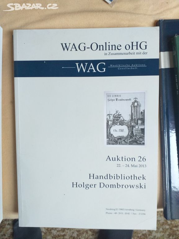 katalog aukce WAG - knihy a tisky