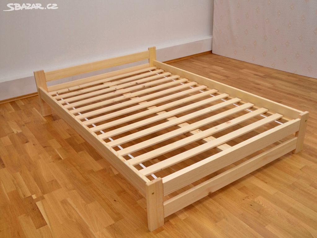 Nová masivní 180x200 cm postel z borovice + rošt