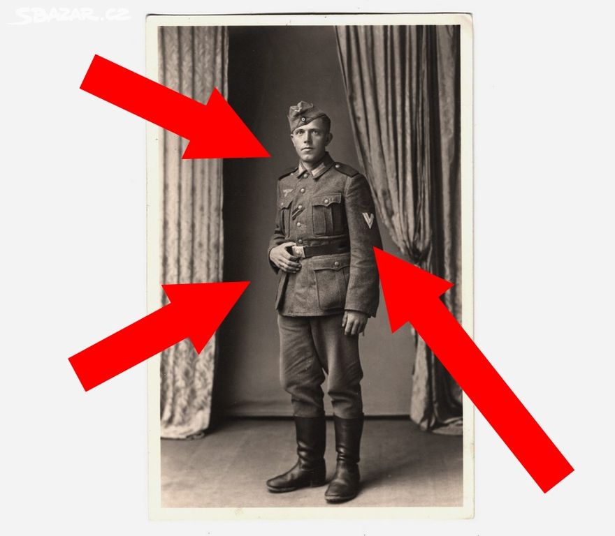 Originál fotka Wehrmacht TACHOV vyznamenání Tachau
