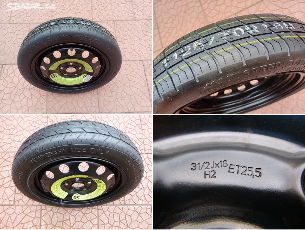 Rezerva dojezdovka orig VW 5x112 3,5Jx16 ET25,5