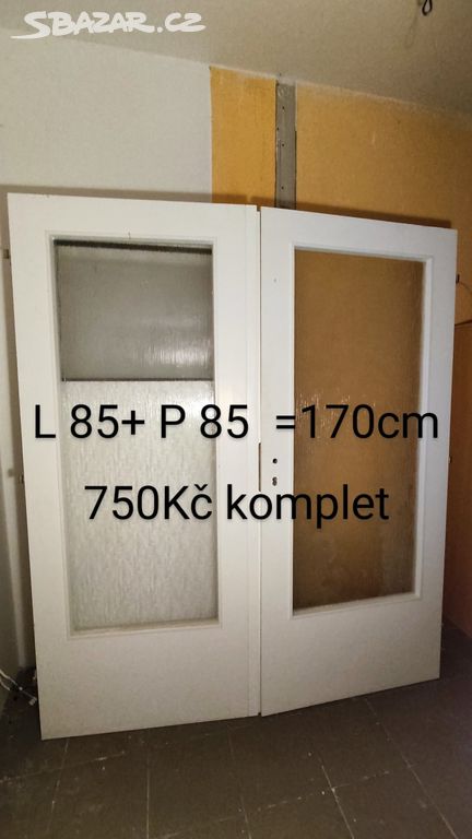 Interiér dveře zachovalé 65, 85,  dvoukřídlé 170