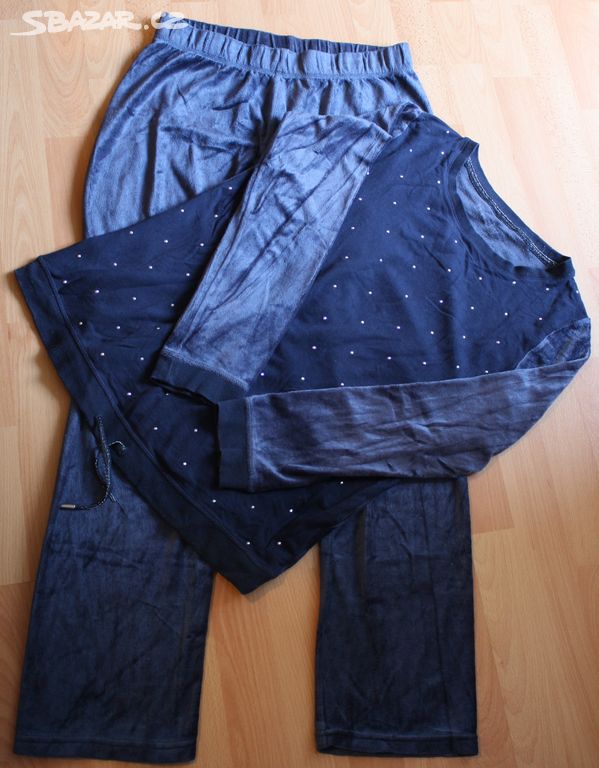 Modré pyžamo Tchibo, vel. XL, i osobně Praha 9,7
