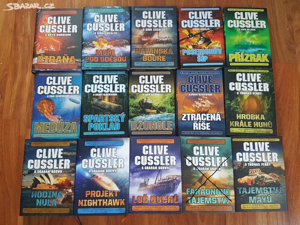 Prodám dobrodružné Knihy Clive Cussler