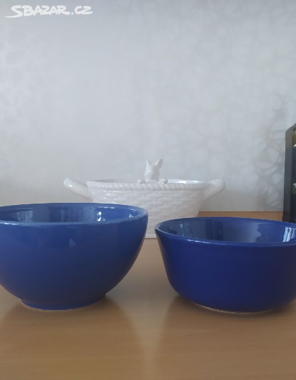 Modré keramické misky IKEA
