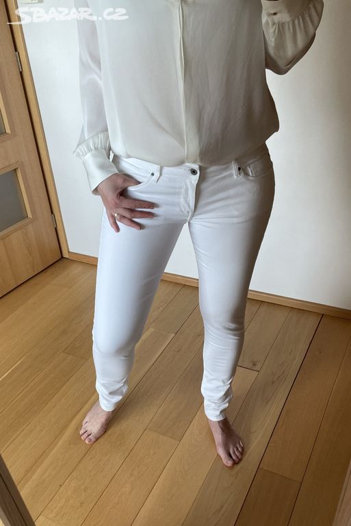 Nové bílé slim pružné džíny Pepe Jeans Soho W31