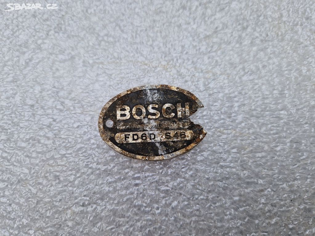 Originální štítek klakson Bosch FD6D S46 poškozený