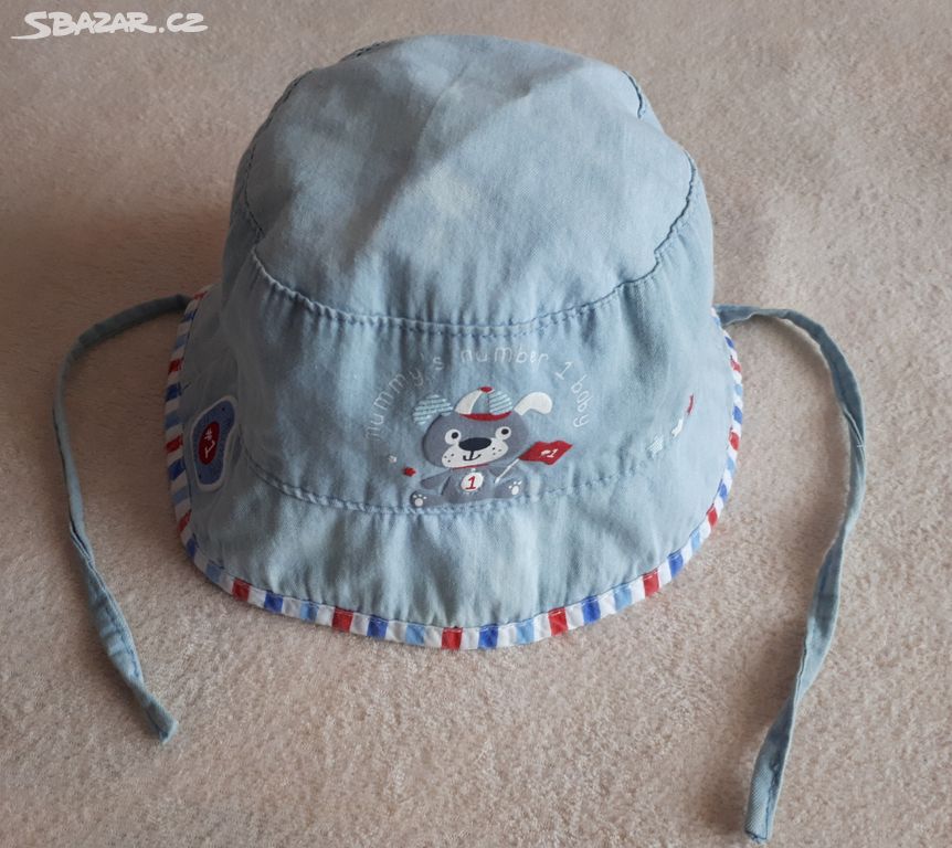 Kojenecký letní klobouk, klobouček, světle modrý