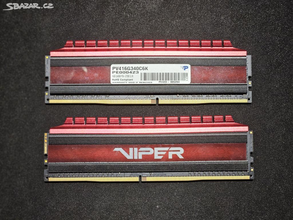 Patriot Viper 4/DDR4/16GB/3200MHz/CL16/2x16GB/Red