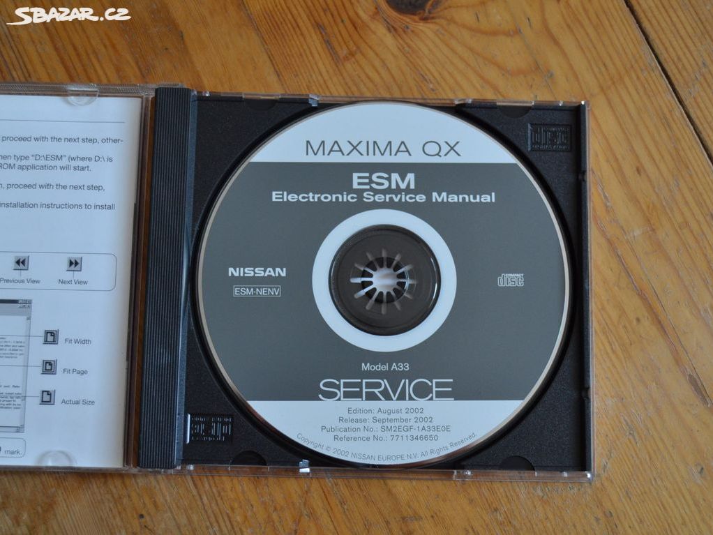 originální servisní manuál NISSAN MAXIMA QX A33