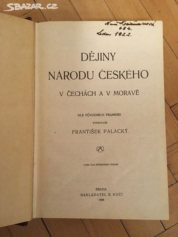 Dějiny národu českého v Čechách a na Moravě (1908)