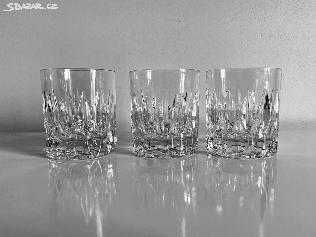 Set 3x křišťálové sklenice na whisky