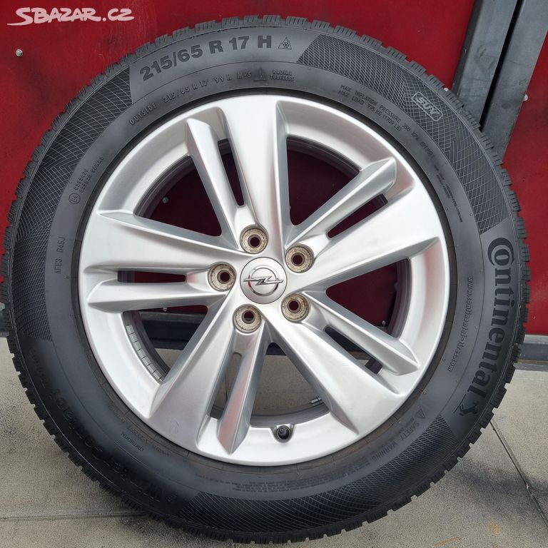 17"ZIMNÍ OBU ALU KOLA 5x108 OPEL GRANDLAND X+ČIDLA