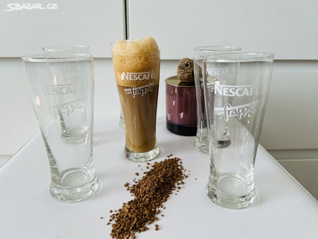 Sada krásných 6 sklenic NESCAFÉ FRAPPÉ cena za vše