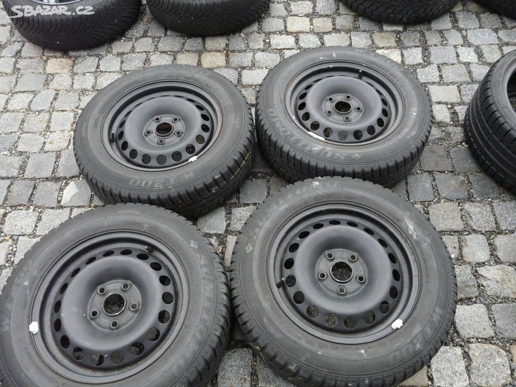 ZIMNÍ PNEU + DISKY 195/65R15 ŠKODA 15" VW, SEAT