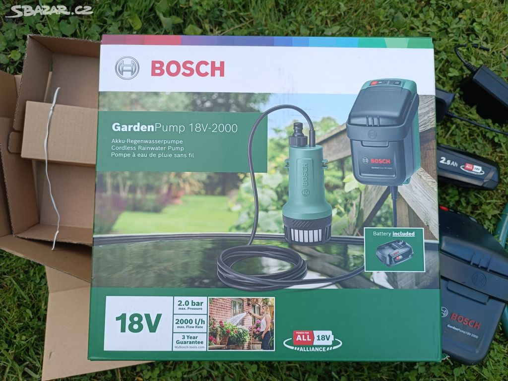Čerpadlo Bosch GardenPump 18V-200 s AKU - ZÁRUKA!!
