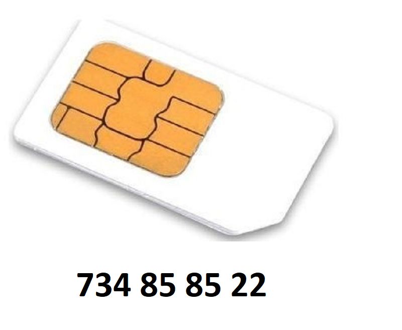 Nová sim karta - zlaté číslo: 734 85 85 22