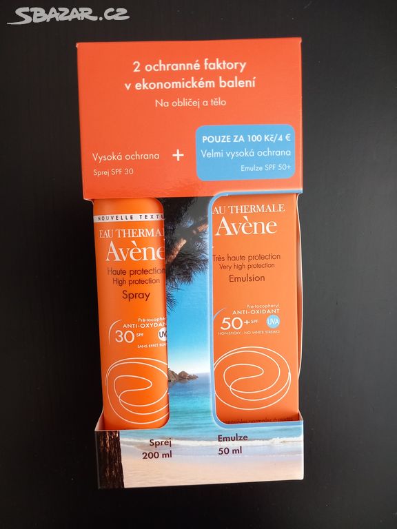 Opalovací souprava Avéne spf 30/50+