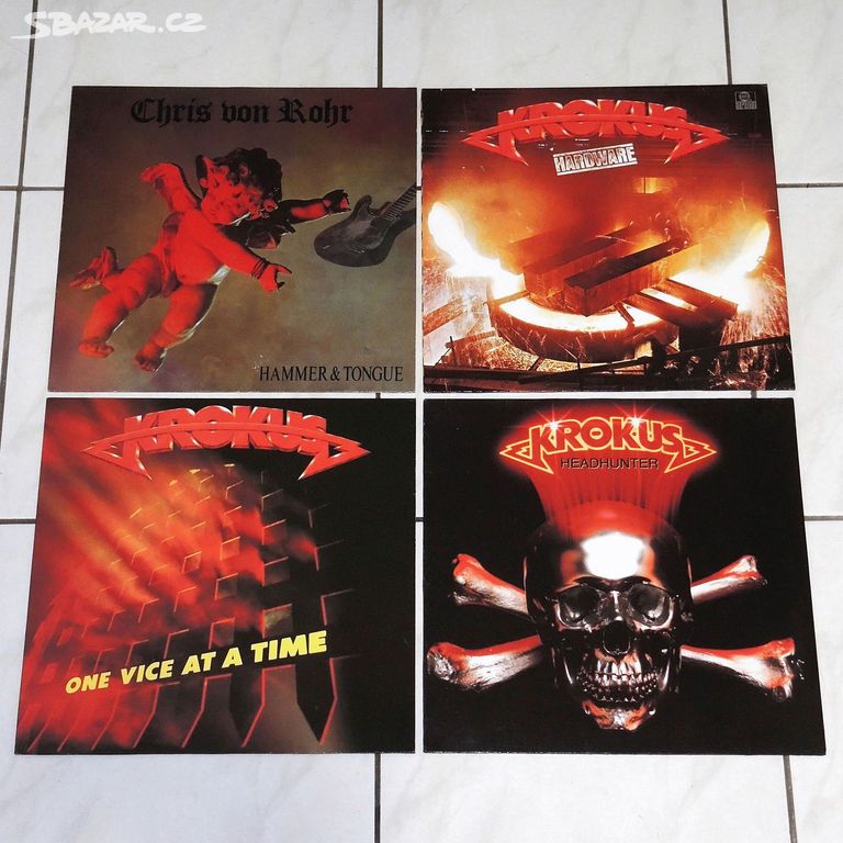 Sada 4xLP / 3x LP Krokus + 1x LP Chris Von Rohr /