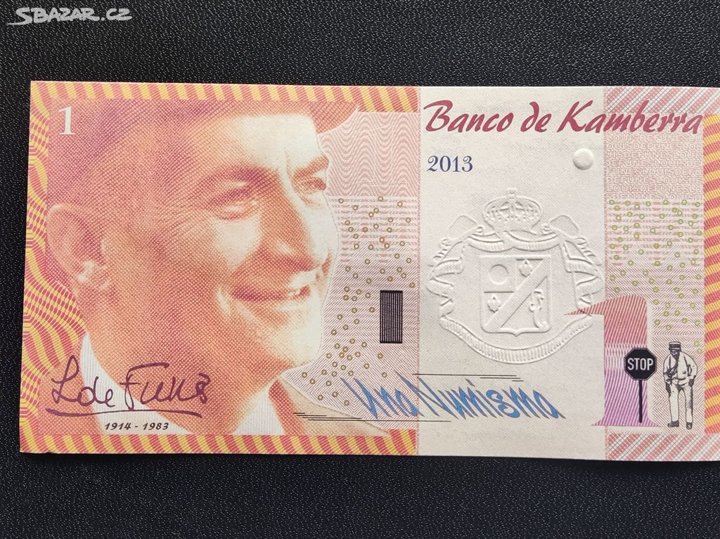 Louis de Funes, 1 Numisma, bankovka UNC 2013