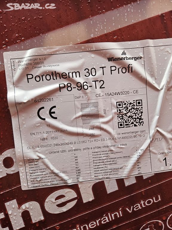 POROTHERM Cihla 44 T Profi P8 Cihla 30 T Profi P8