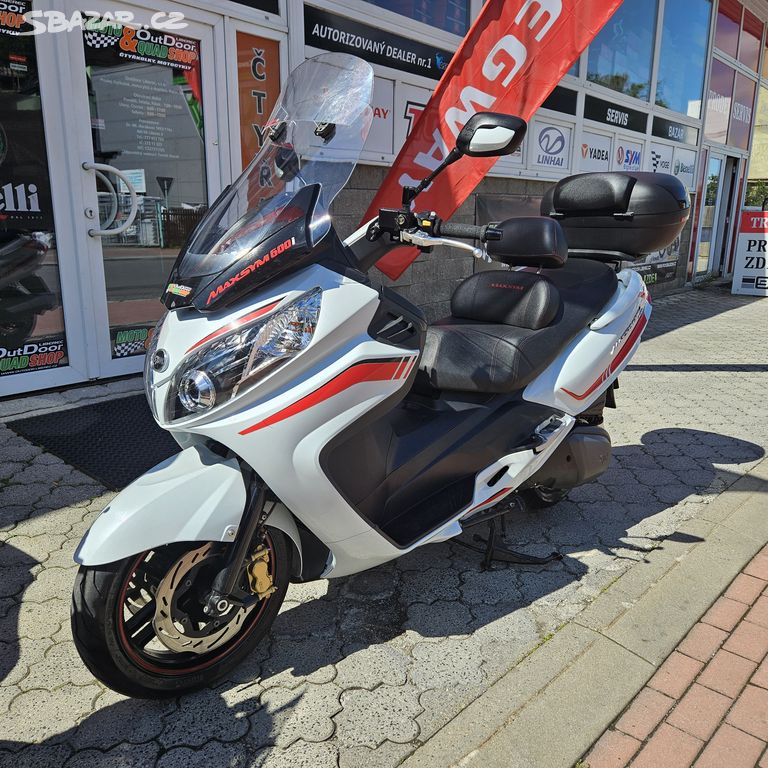 Sym Maxsym 600i ABS, kufr, původ ČR,STK DO 07/2027