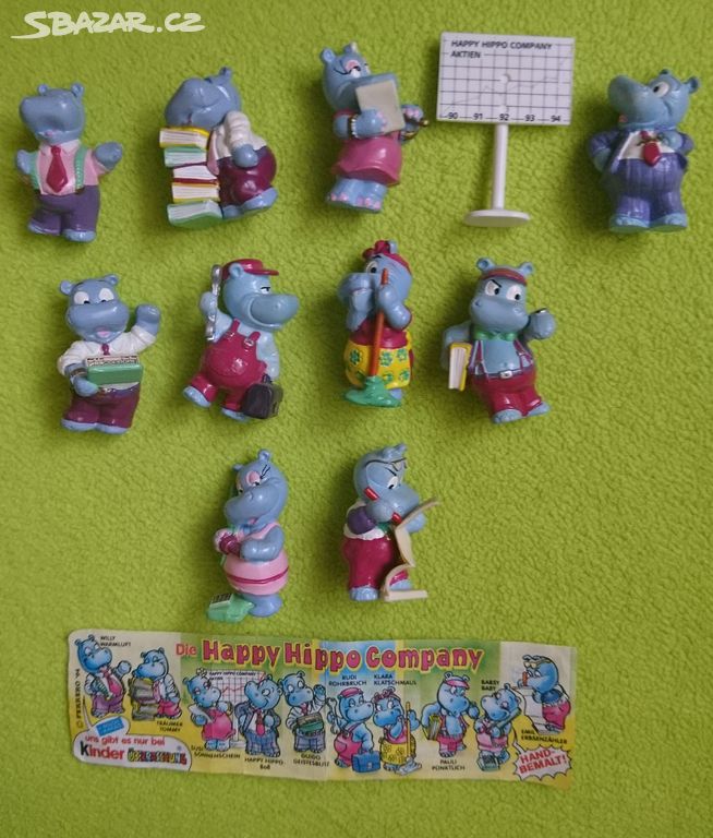 Kinder figurky-Hippo Company -cedule samolepka