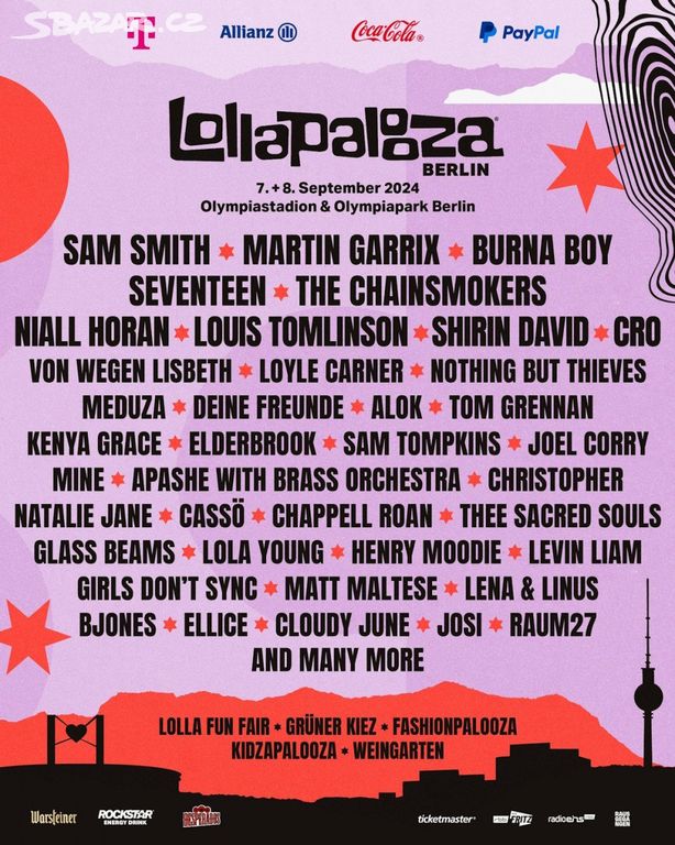 Vstupenky na festival Lollapalooza Berlín