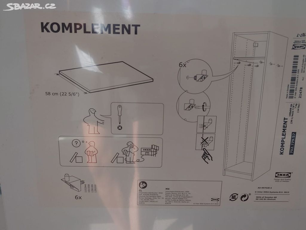 Ikea police KOMPLEMENT, velké 5ks