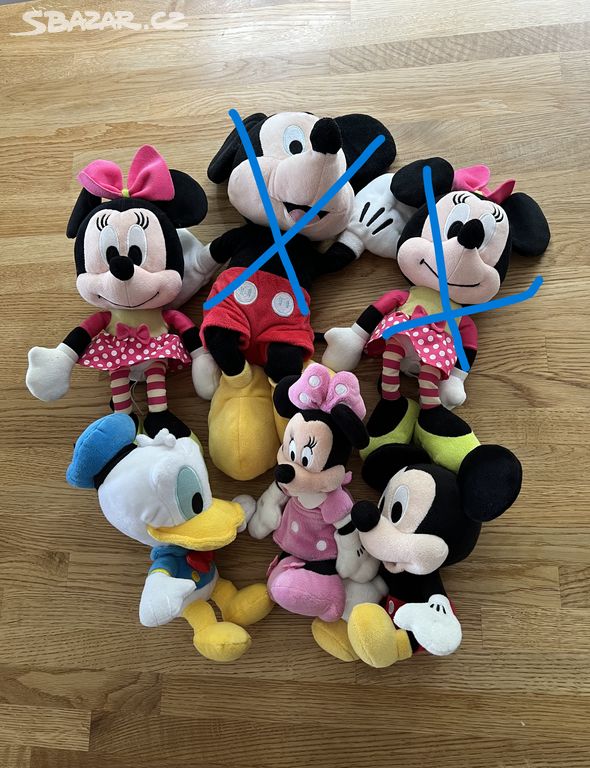 Sada plyšáků DISNEY Minnie & Mickey Mouse a Kačer