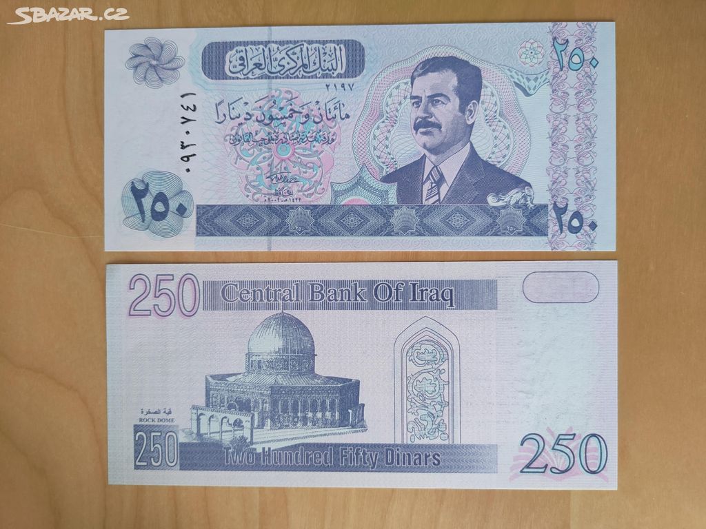 Irák - 250 dinárů - Saddam Hussein