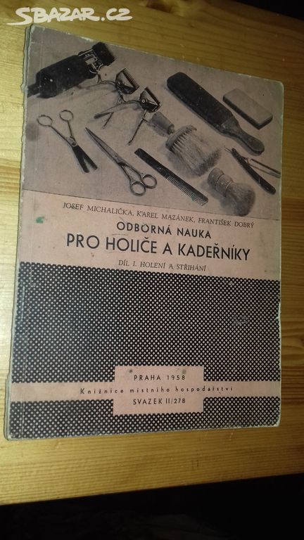 Kniha Odborná nauka pro holiče a kadeřníky, 1958