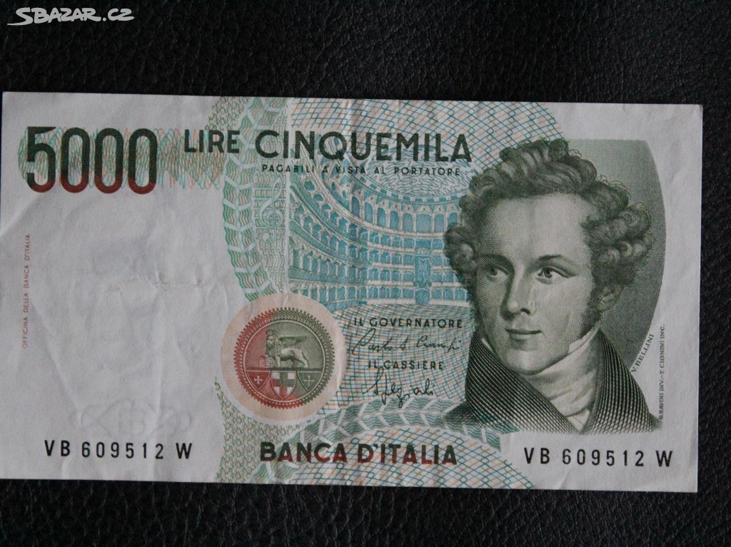 Itálie 5000 Lire Bellini