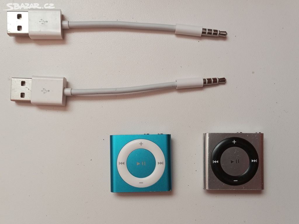 Prodám iPod Shuffle 4. generace modrý,bilej - 2GB