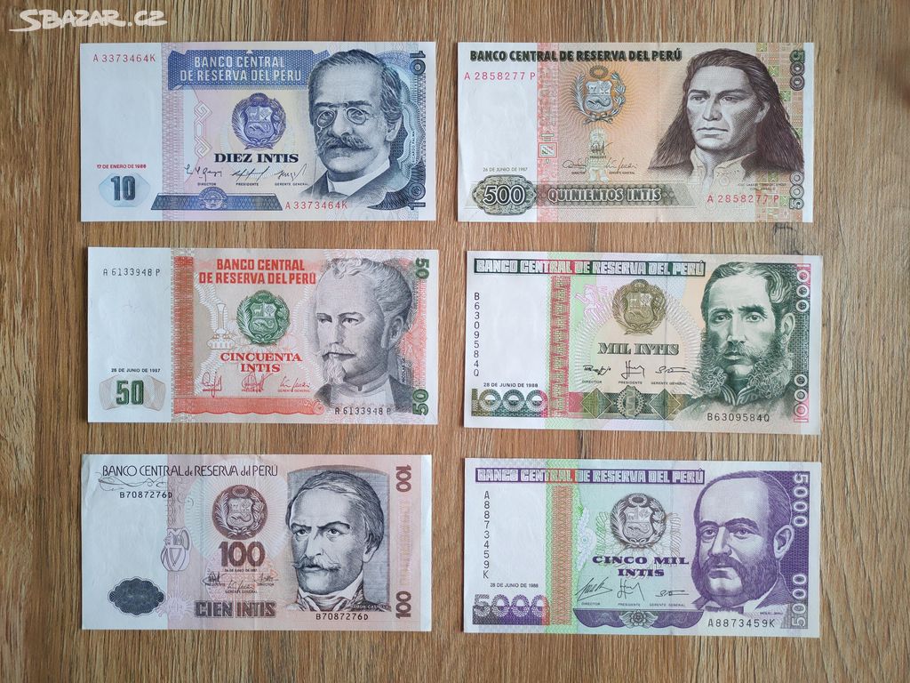 6 bankovek z PERU