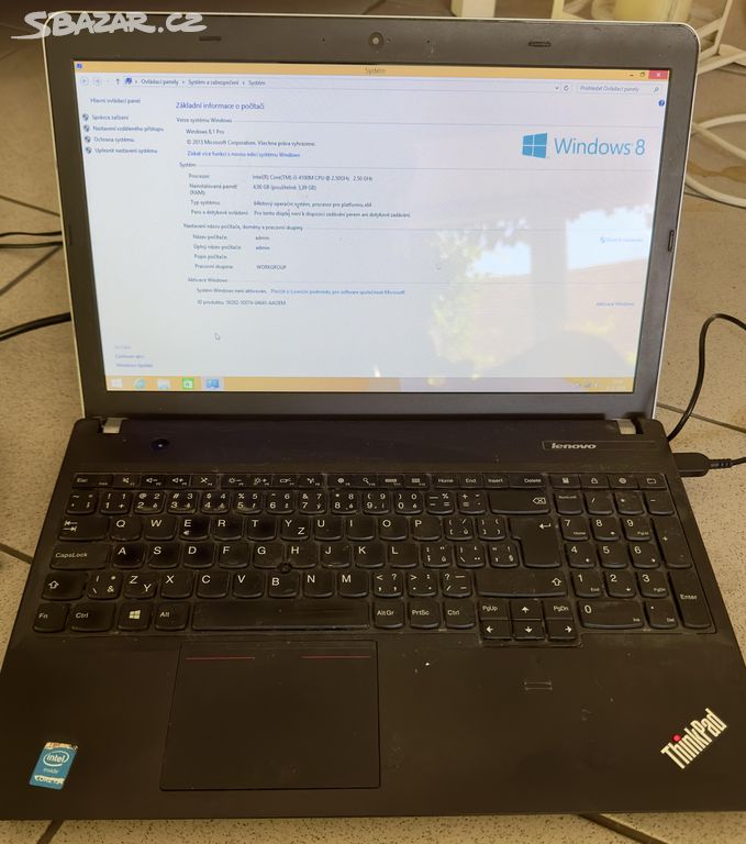 Lenovo ThinkPad E540, 15,4", SSD disk 256GB, i3