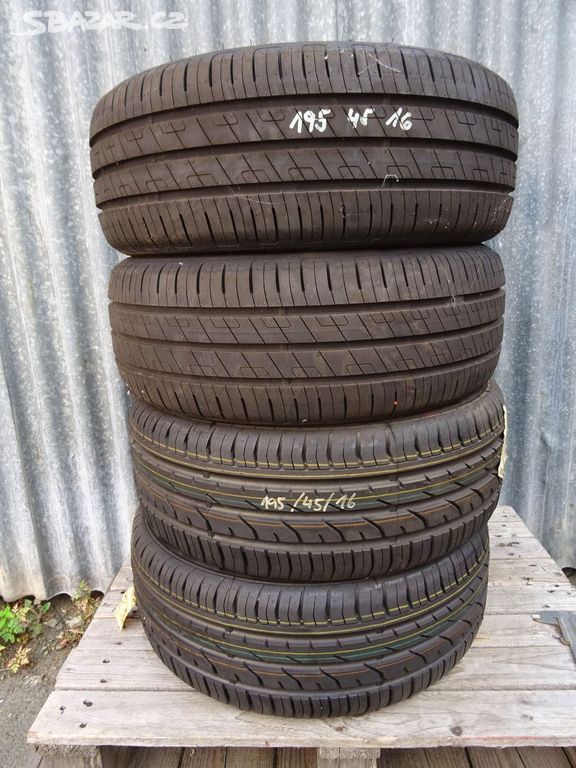 Letní pneu Continental a Goodyear, 195/45/16, 4 ks