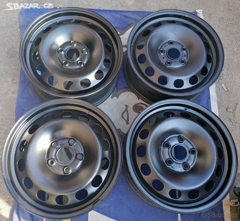 Plechové disky 16" 5X112 6,J ET41 Škoda VW Seat