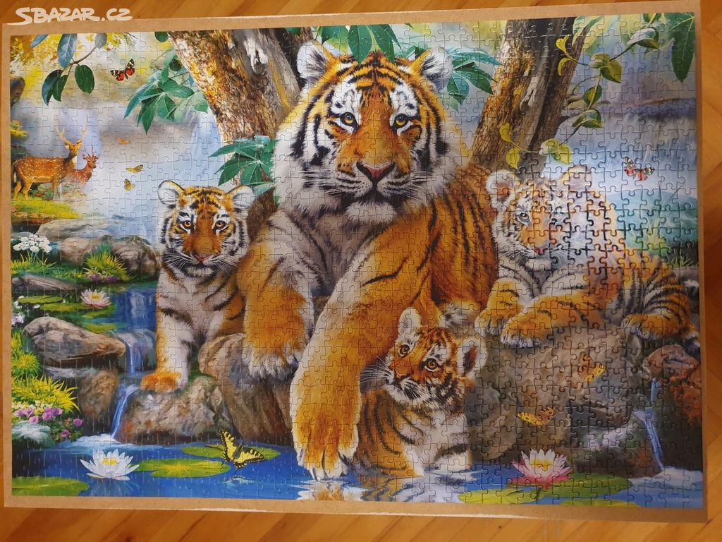 Puzzle obraz Tygr tygři 1000ks Castorland