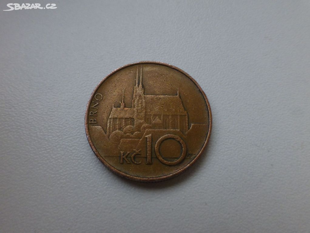 Mince 10 Kč 1995 -VZÁCNÁ varianta-signatura vpravo