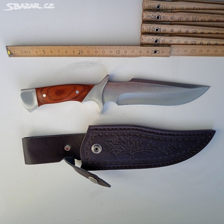 Parádní pevný lovecký bowie nůž