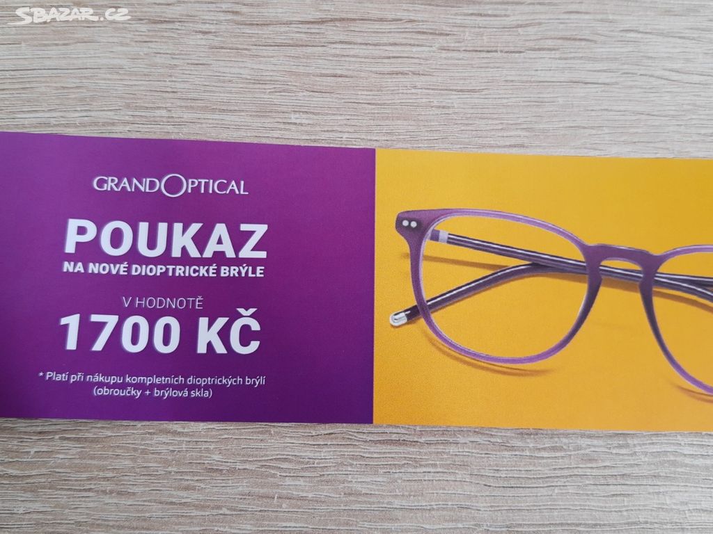 Slevový poukaz na brýle u GrandOptical za 1 700 Kč