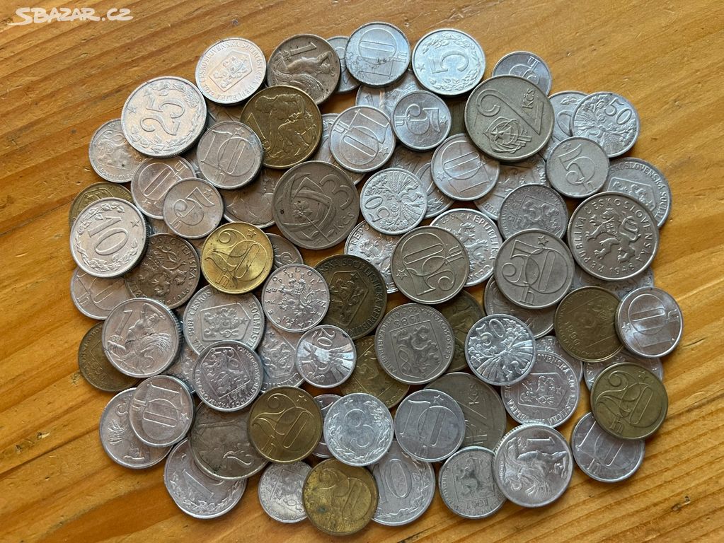 Hromádka mincí Československa