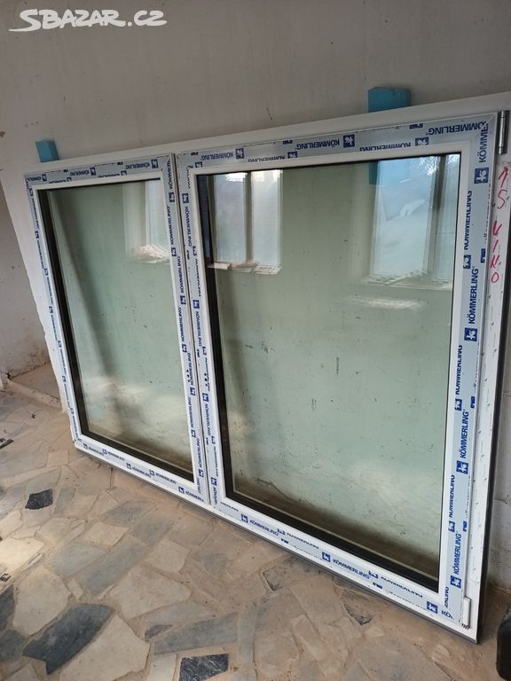 Nové plastové okno s trojsklem bílé 213x148cm