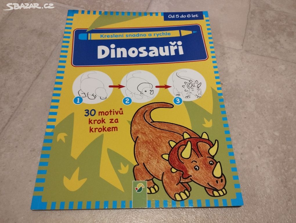 Dětská kniha o kreslení dinosaurů