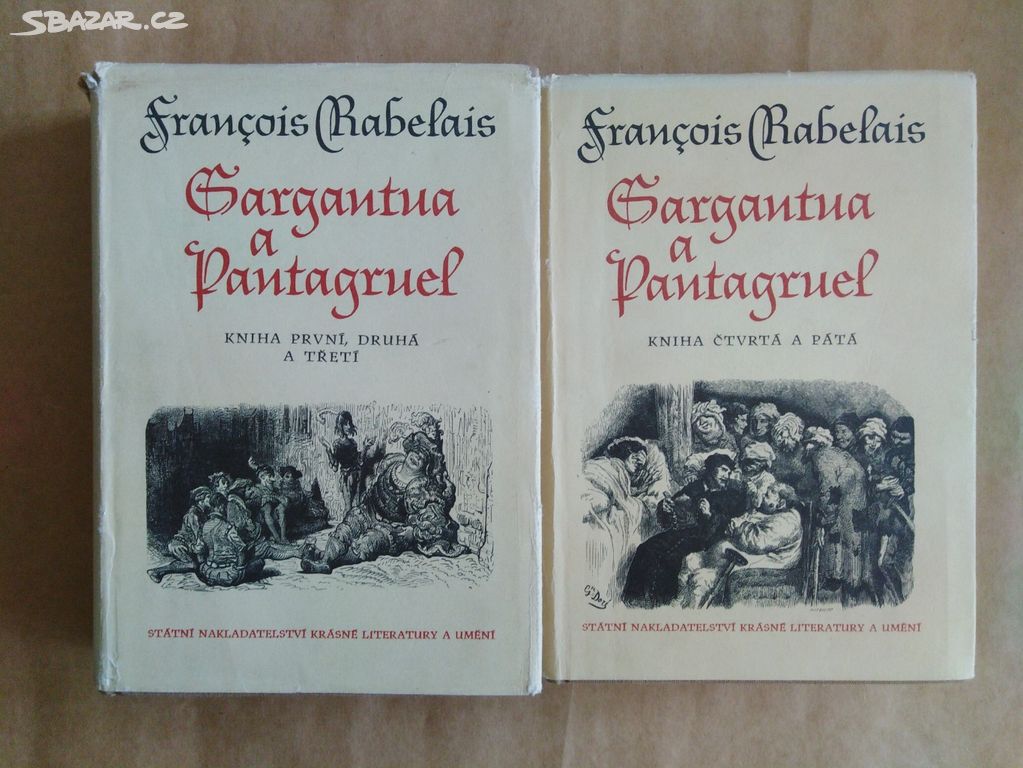 François Rabelais-Gargantua a Pantagruel -2 svazky