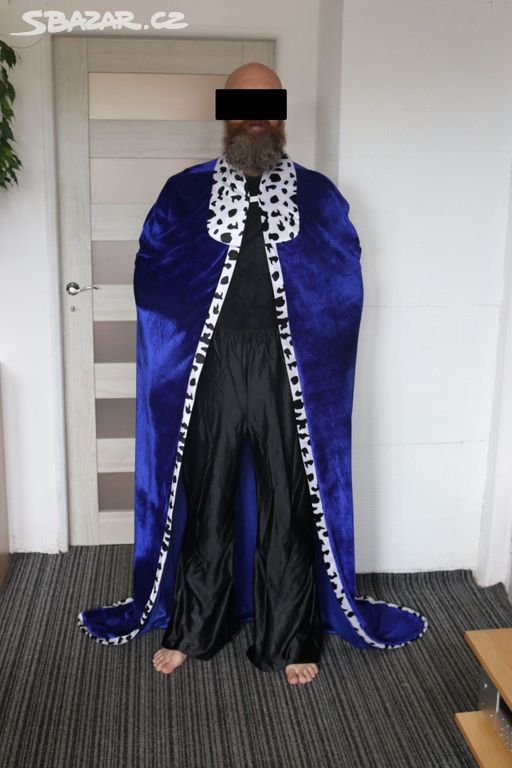 Kostým pro dospělé král plášť modrý