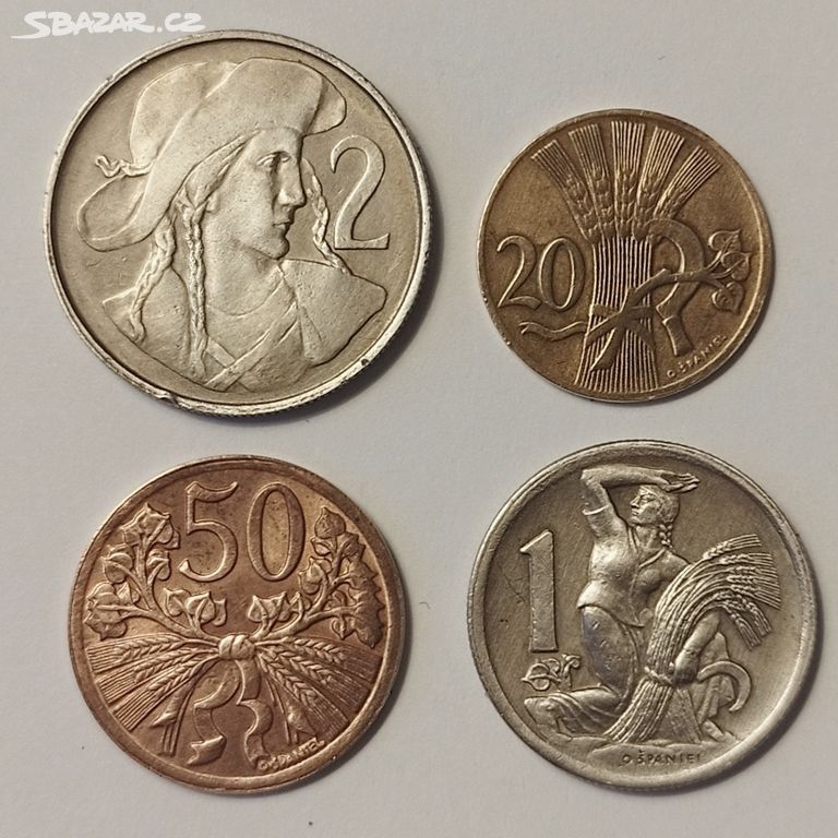 386. Československe Mince z let 1946+1948