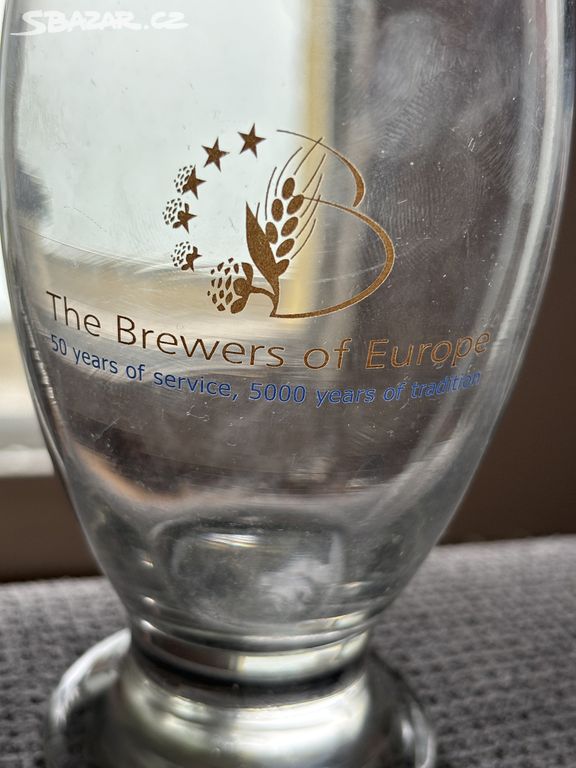 Historické výroční pivní sklo Brewers of Europe