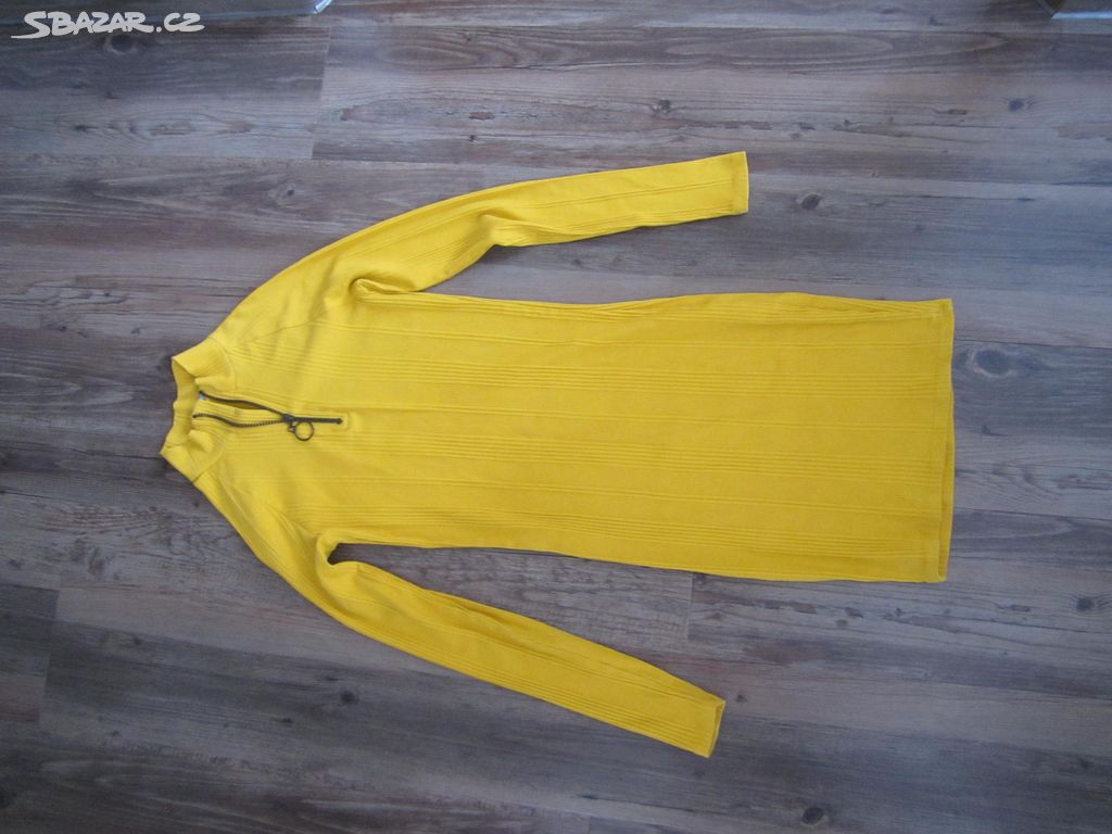 Žluté elastické šaty, zn. FB sister, vel. S/36