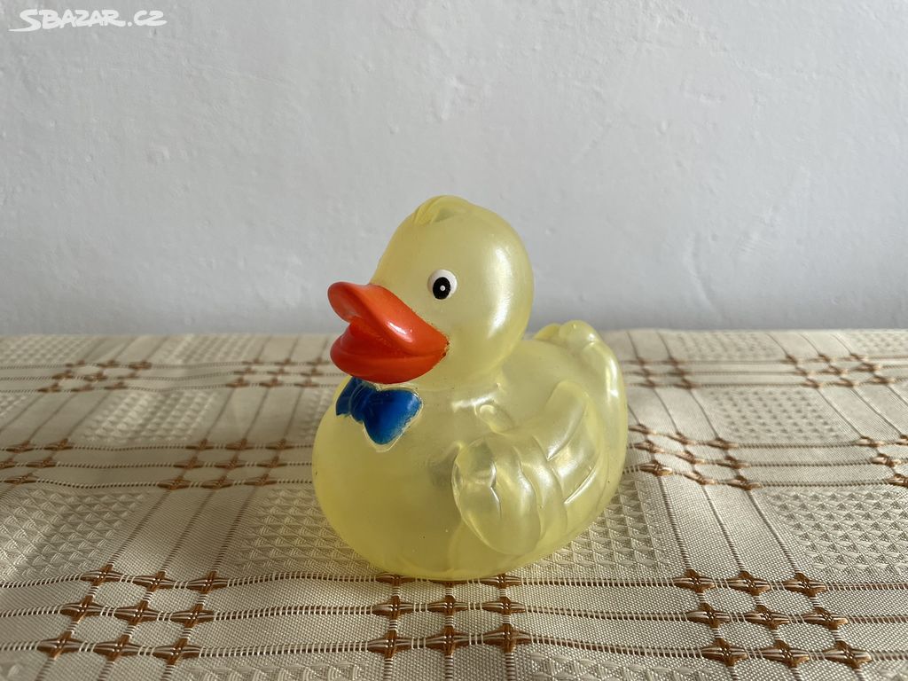 Gumová žlutá průhledná kachnička "Gentleduck"